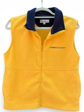 Vintage 90’s Fleece Zip Up Vest Unisex Steamboat Colorado Size S
